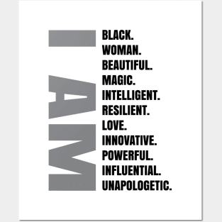 I AM | Black Woman Posters and Art